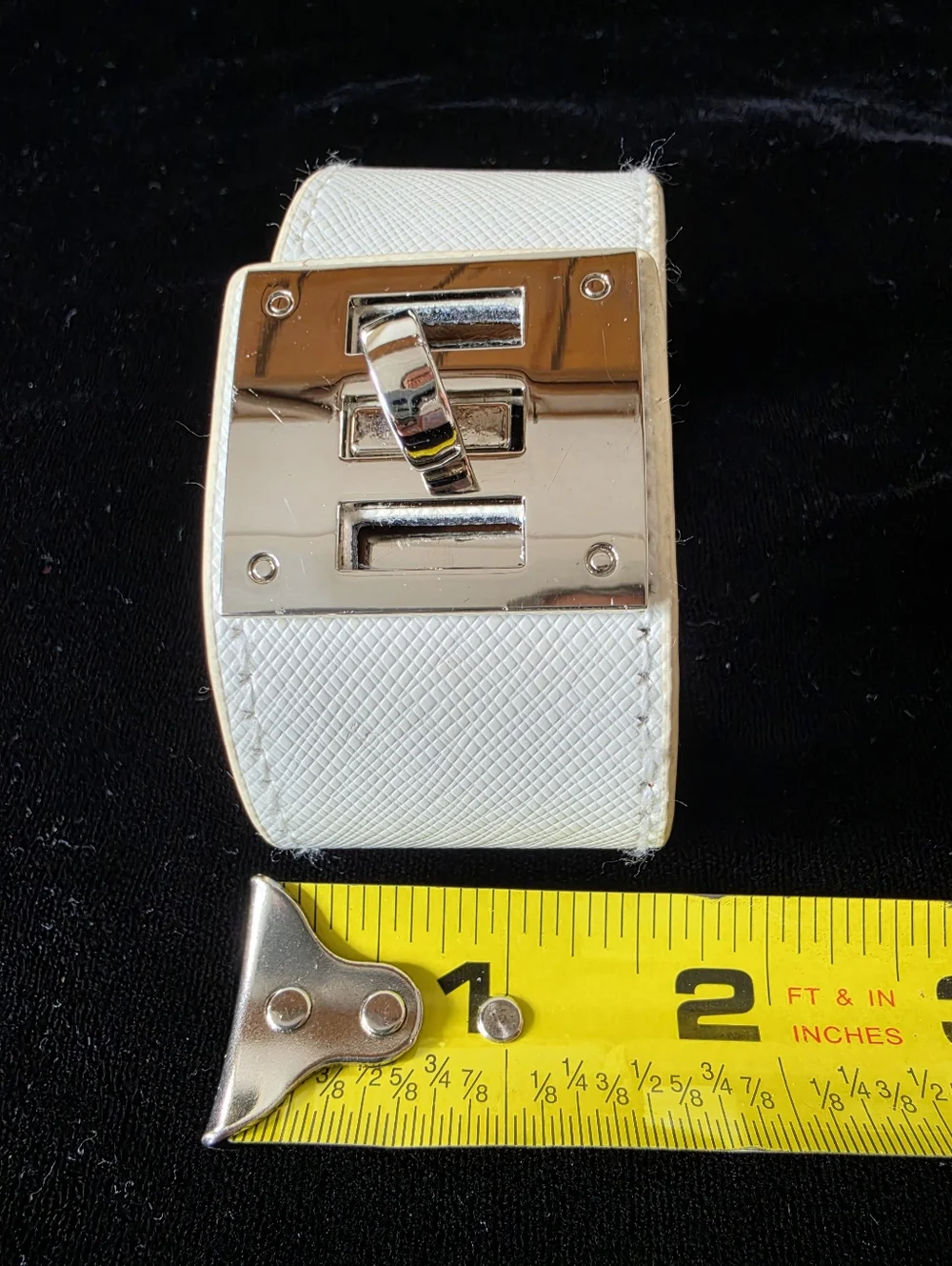 White Leather Cuff Bracelet